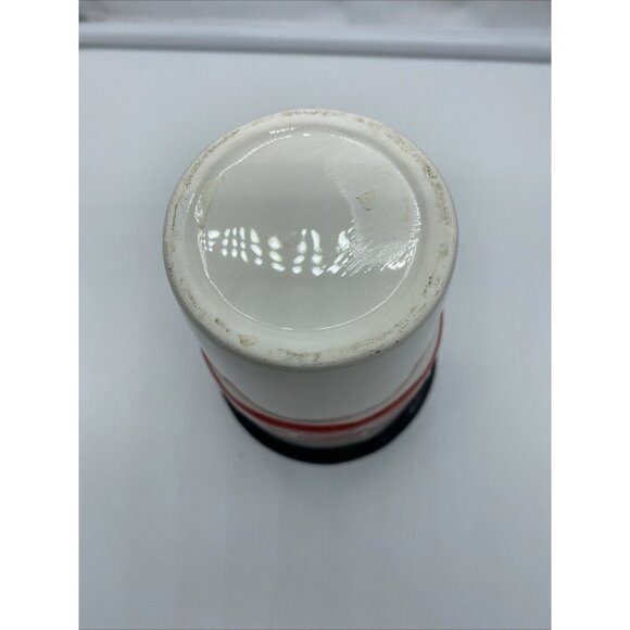 Snowman Mug Ivory Red Christmas Holiday Coffee Hot Chocolate Lid - Picture 7 of 7